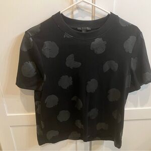 COS women’s splotch print t shirt black medium